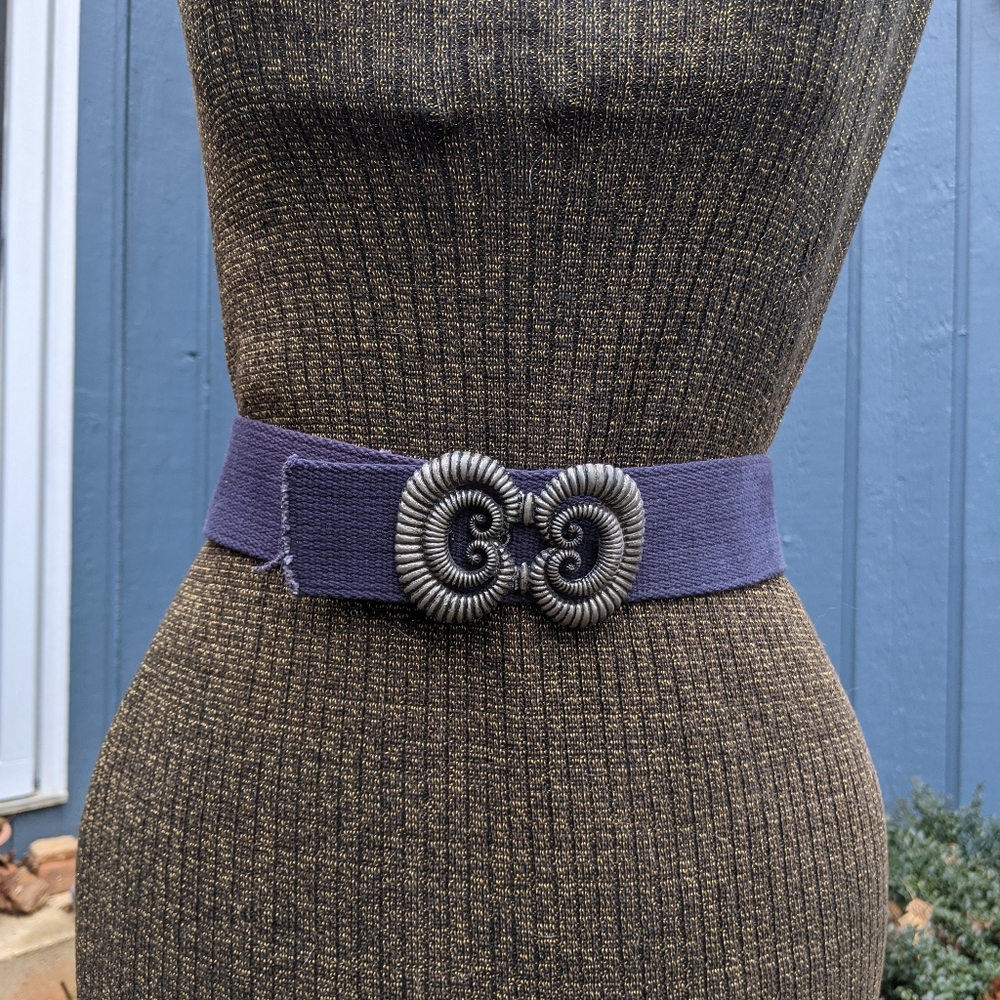 Navy Blue Canvas Waist Belt